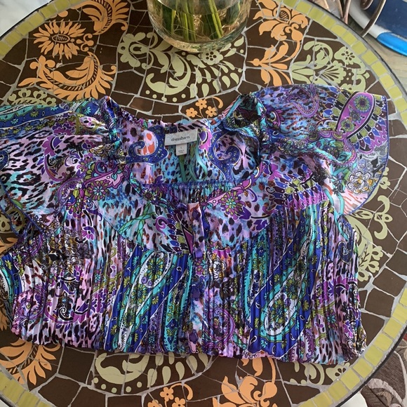 DRESS BARN Peasant Top Sz: L. - Picture 3 of 6